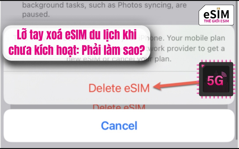 Lỡ tay xoá eSIM du lịch khi chưa kích hoạt: Phải làm sao?